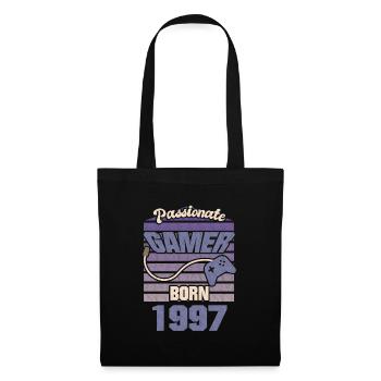 Gaming Geschenk 1997 Geboren Geburtstag Gamer - Stoffbeutel - Schwarz - Vorne