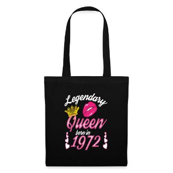 1972 Naissance Reine Légendes Anniversaire femmes - Sac en tissu - noir - Devant