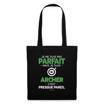 Je ne suis pas parfait mais mais je suis archer - Sac en tissu - noir - Devant