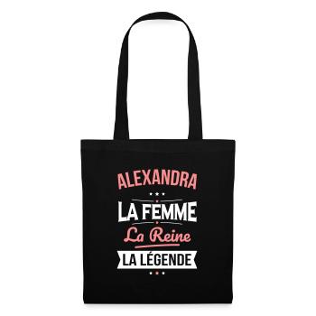 Alexandra - La Femme - La Reine - La Légende - Sac en tissu - noir - Devant