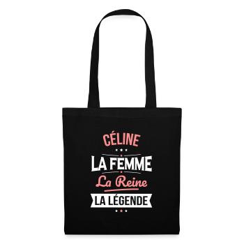 Céline - La Femme - La Reine - La Légende - Sac en tissu - noir - Devant