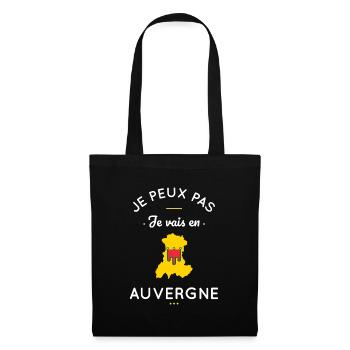 Je peux pas je vais en Auvergne - Sac en tissu - noir - Devant