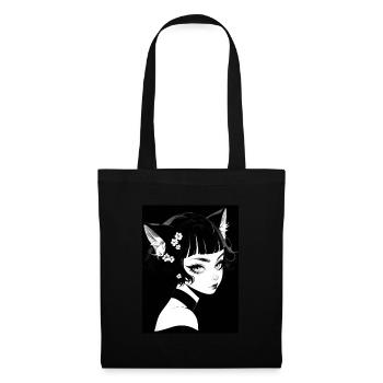 Anime, Mädchen, Geschenk, otaku, manga, horror - Stoffbeutel - Schwarz - Vorne