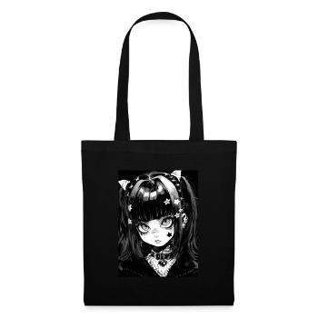 anime, girl, gift, otaku, manga, horror - Tote Bag - black - Front