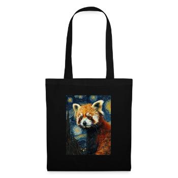 Panda Roux, Van Gogh, Style - Sac en tissu - noir - Devant