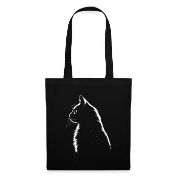 Cat, Cat Motif - Tote Bag - black - Front