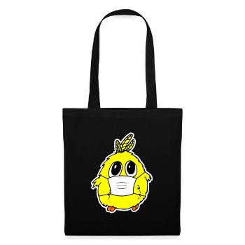 Chicken cute chick with mask cutie mask - Tote Bag - black - Front