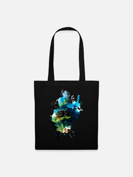 Samurai Anime Style - Tote Bag - black