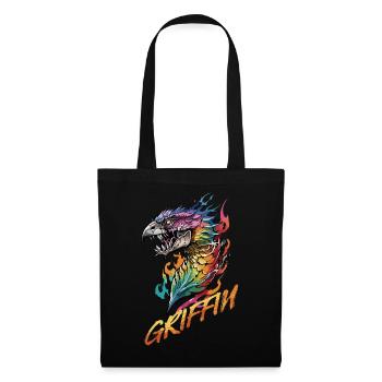 Majestic Griffin - Guardian of the Skies - Tote Bag - black - Front