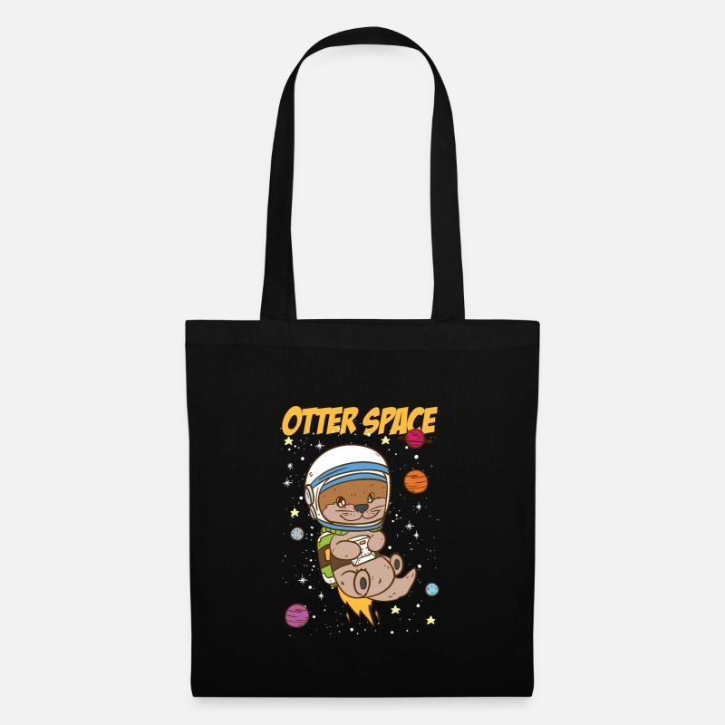 Otter Space | Outer Space - Stoffbeutel - Schwarz