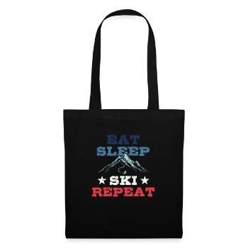 Eat Sleep Ski Repeat - Ski - Ski - Tote Bag - black - Front
