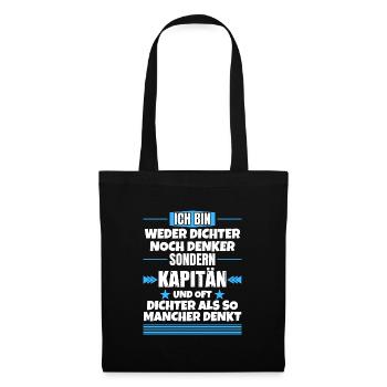 Ni poète ni penseur, mais capitaine - Sac en tissu - noir - Devant