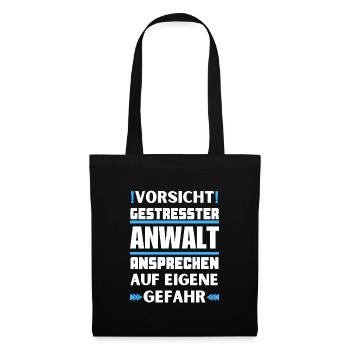 Ne parlez pas à un avocat stressé ! - Sac en tissu - noir - Devant
