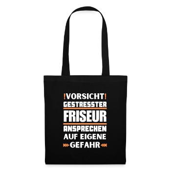 Ne parlez pas à un coiffeur stressé ! - Sac en tissu - noir - Devant