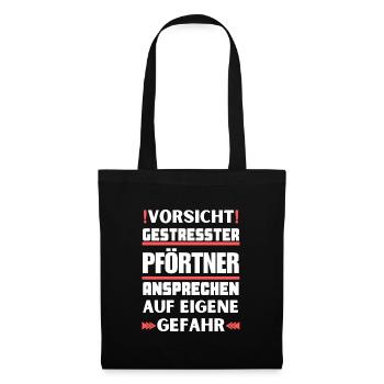 Ne parlez pas à un portier stressé ! - Sac en tissu - noir - Devant