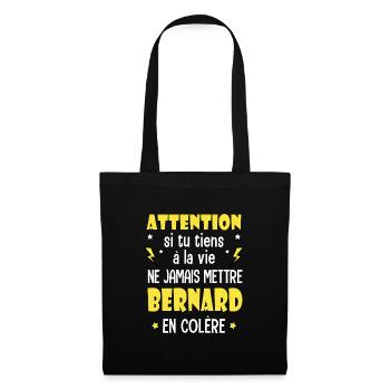 Bernard humour prénom bernard tshirt personnalisé - Sac en tissu - noir - Devant