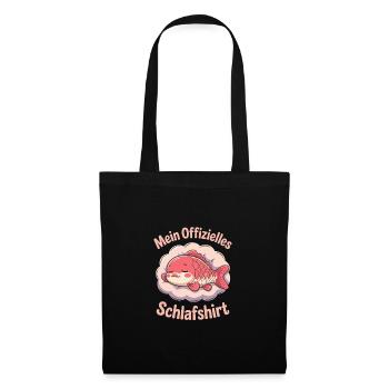 Mein offizielles Karpfen-Schlafshirt - Stoffbeutel - Schwarz - Vorne