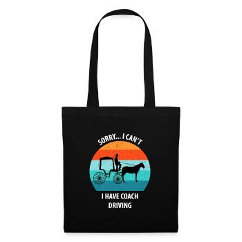 Calèche de cocher Calèche tirée par des chevaux Calèche - Sac en tissu - noir - Devant
