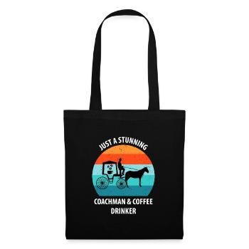 Coachman Carriage Horse-drawn carriage Coffee - Tote Bag - black - Front