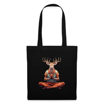 Yoga Cerf - Sac en tissu - noir - Devant