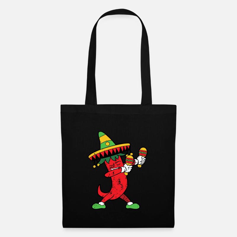 Retro Vintage Grunge Style Dabbing Dab Chili - Stoffbeutel - Schwarz