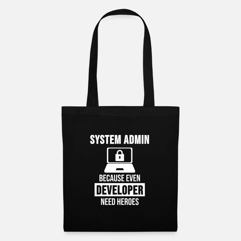 System Admin Administrator Entwickler Geschenk - Sac en tissu - noir