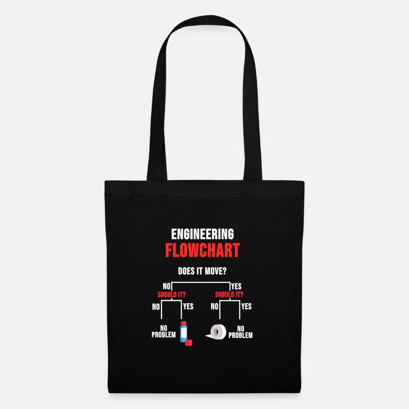 Ingenieur Maschinenbau Techniker Freches Geschenk - Stoffbeutel - Schwarz