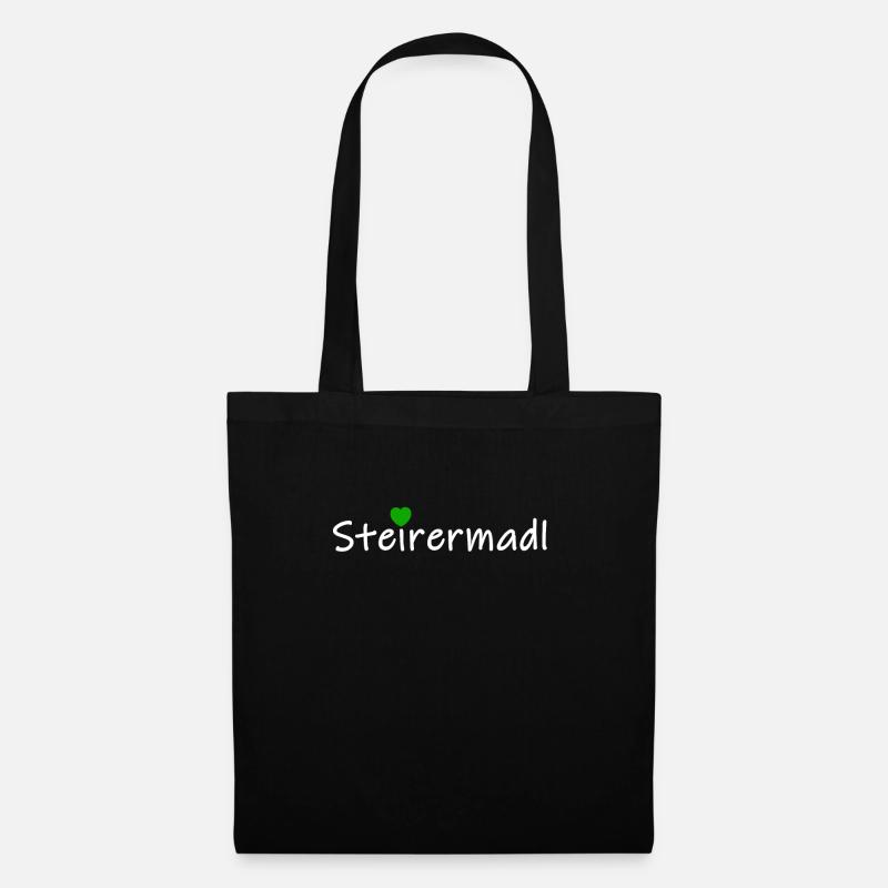 Steirerin Steier Steiermark Steirermadl Geschenk - Stoffbeutel - Schwarz
