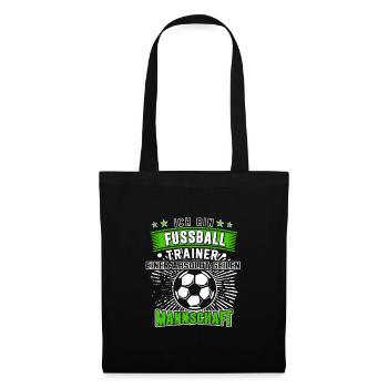Fußball Trainer Coach Fußballverein Geschenk - Stoffbeutel - Schwarz - Vorne