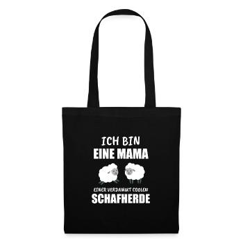 Schaf Schafe Hirte Geschenk - Stoffbeutel - Schwarz - Vorne