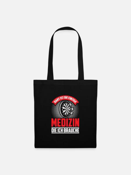 Dart Darts Darter Geschenk - Stoffbeutel - Schwarz