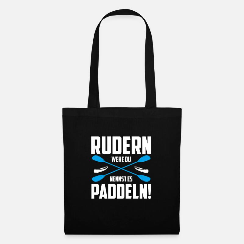 Rudern Rowing Boot Geschenk & Ruderboot - Stoffbeutel - Schwarz