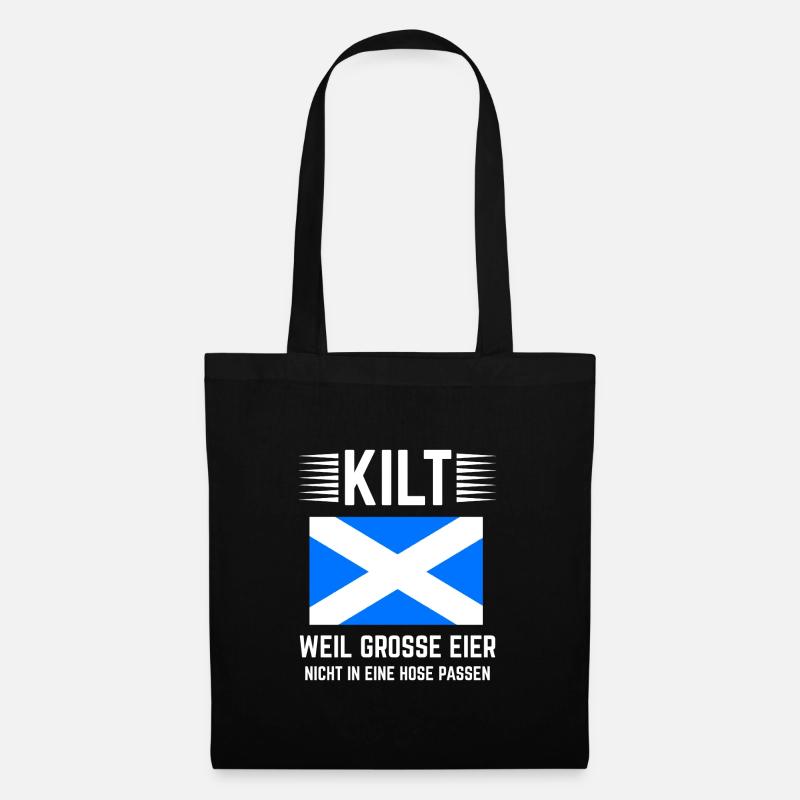 Schottland Schottische Flagge Dudelsack Geschenk - Stoffbeutel - Schwarz