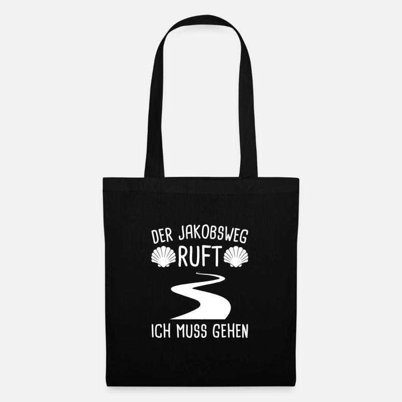Jakobsweg Pilger Pilgern Geschenk - Stoffbeutel - Schwarz