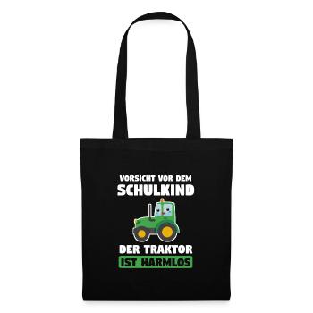 Vorsicht Vor Dem Schulkind Einschulung Schulanfang - Stoffbeutel - Schwarz - Vorne