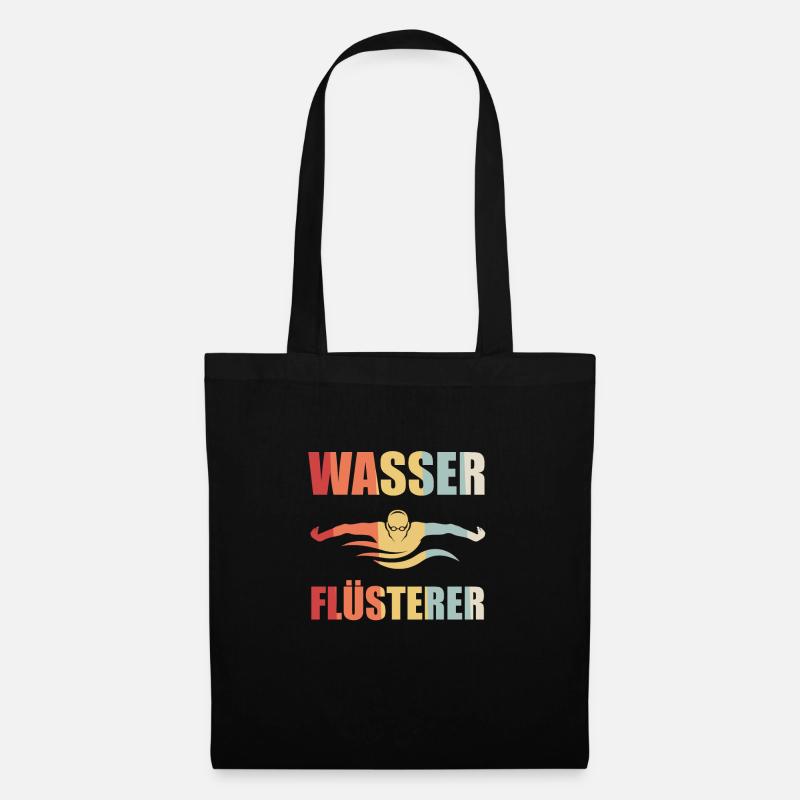 Schwimmen Schwimmer Rettungsschwimmer Geschenk - Stoffbeutel - Schwarz