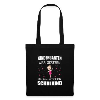 Schulkind 2020 Einschulung Mädchen Schulanfang - Stoffbeutel - Schwarz - Vorne