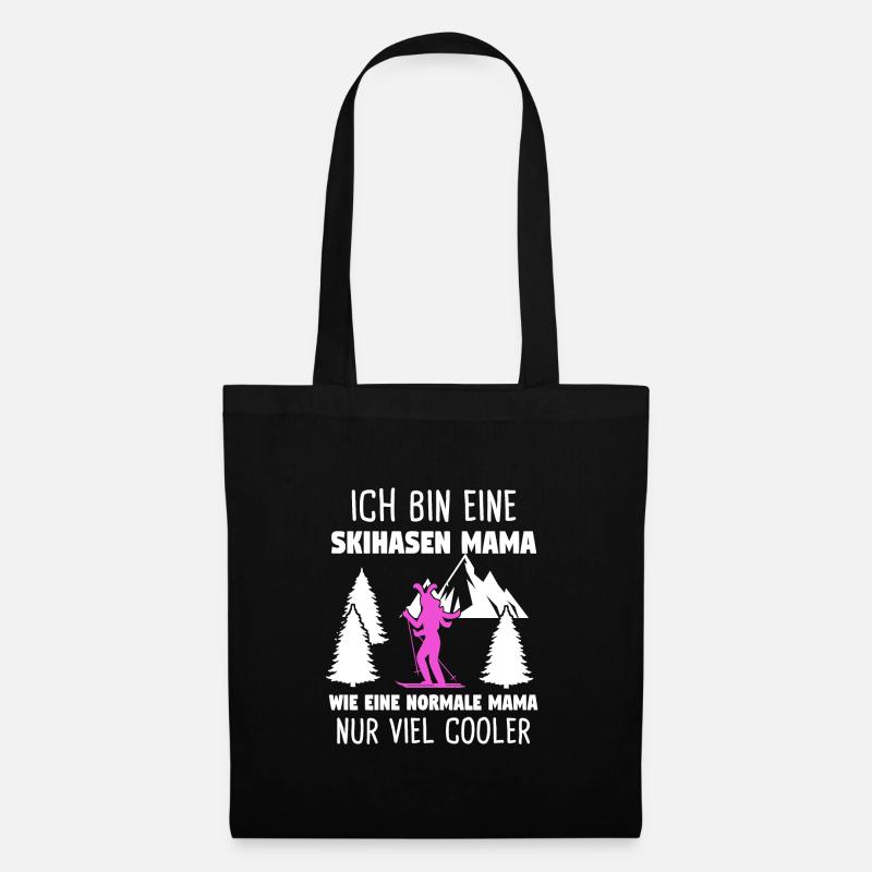Skihase Mama Apres Ski Skihaserl Geschenk - Stoffbeutel - Schwarz
