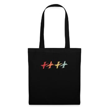 Airplane pilot pilot gift - Tote Bag - black - Front