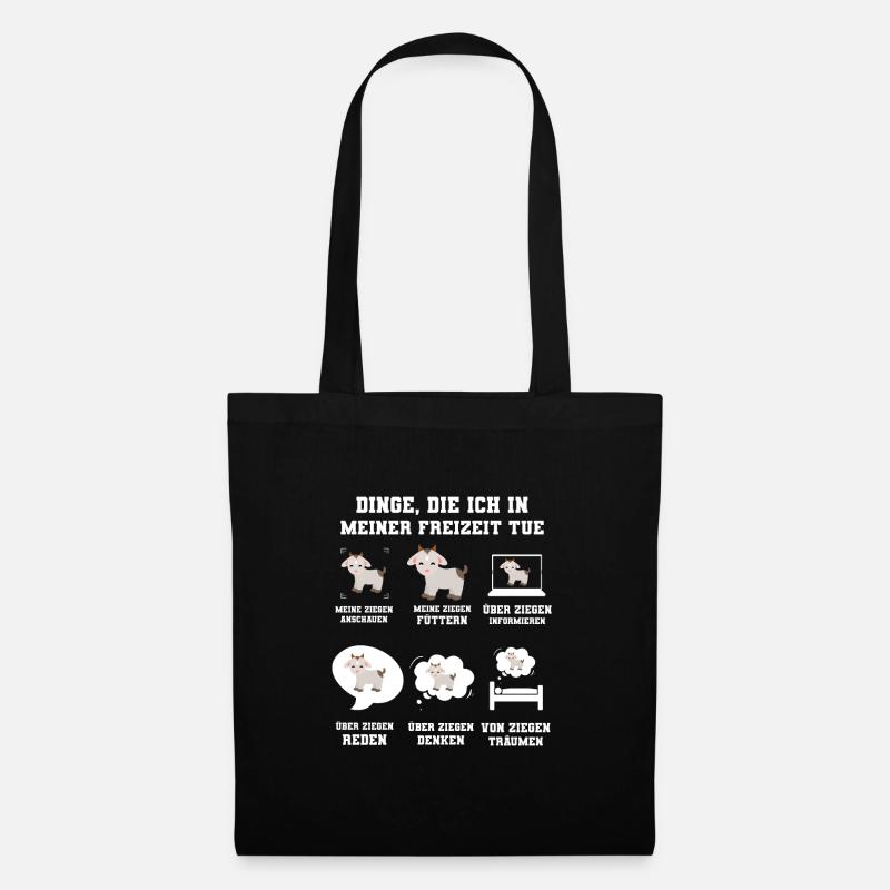 Ziege Ziegen Ziegenbock Geschenk - Stoffbeutel - Schwarz