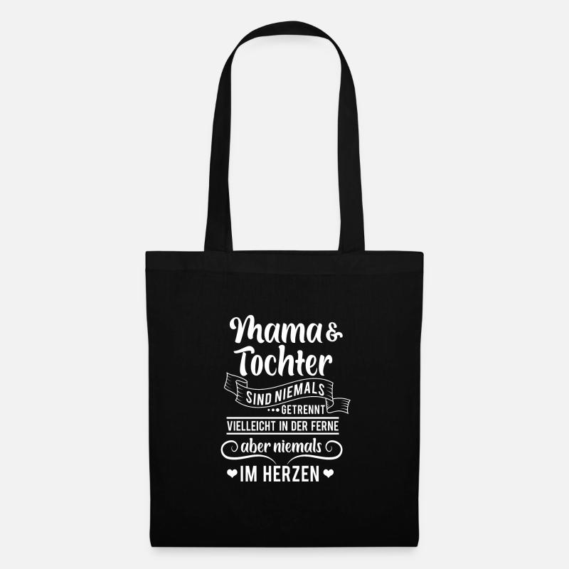 Mama Tochter Mutter Familie Geschenk - Stoffbeutel - Schwarz