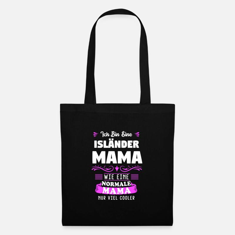 Isländer Mama Islandpferd Pferd Geschenk - Stoffbeutel - Schwarz