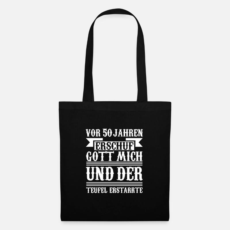 50. Geburtstag 50 Jahre Geburtstag Geschenk - Stoffbeutel - Schwarz
