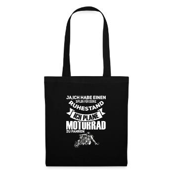 Motorrad Biker Motorräder Geschenk - Stoffbeutel - Schwarz - Vorne