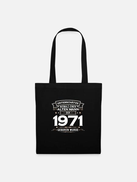 50. Geburtstag 50 Jahre Geburtstag Geschenk - Stoffbeutel - Schwarz