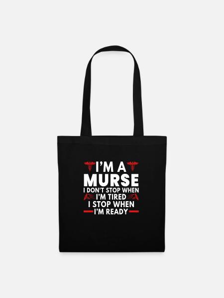 Murse Krankenpfleger Murse Geschenk - Stoffbeutel - Schwarz