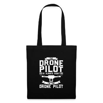 Drone pilote Drone Cadeau Pilote - Sac en tissu - noir - Devant