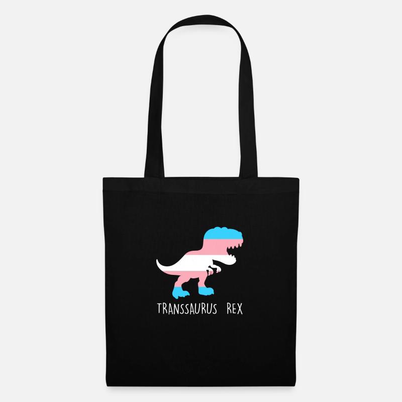 Transgender Dinosaurier Transgender Trans Geschenk - Stoffbeutel - Schwarz