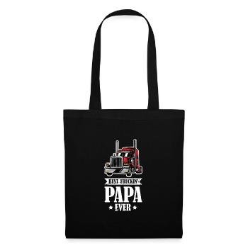Camion papa camion camion camion cadeau - Sac en tissu - noir - Devant
