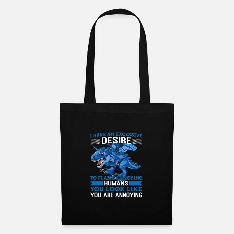 Drachen Dragons Dragons Lover Geschenk - Stoffbeutel - Schwarz